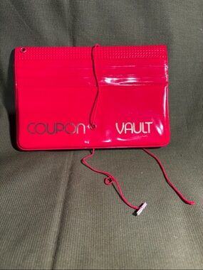Red Patent Leather Vintage 1980’s Coupon Organizer Wallet